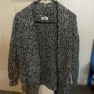Black and White knitted cardigan